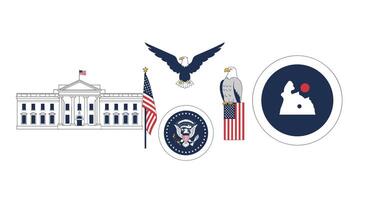 Exploring the Essence of American Government Power Structure Symbols and Patriotic Visual Representations vector