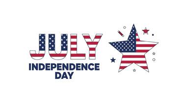 Celebrating Freedom A Patriotic July Fourth Event with a Starry Banner Display vector
