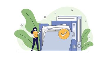 Effective Document Organization Strategies for a Productive Workspace and Enhanced Workflow Management Solutions vector