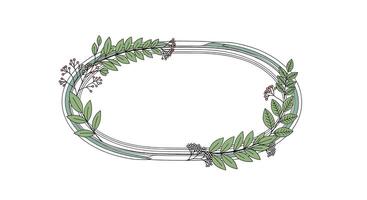 Delicate Botanical Wreath Frame With Natural Greenery Ideal for Special Event Stationery vector