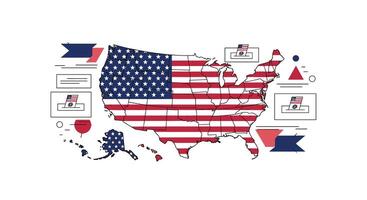 Mapping United States Geographic Diversity and Demographic Trends Analysis For Future Planning vector