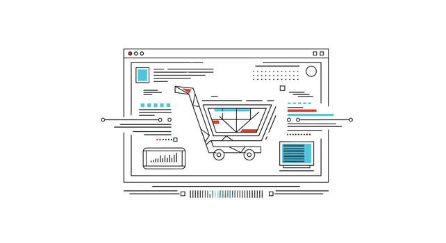 Exploring the Intersection of E Commerce Website Development Data Visualization and Modern Interface Design vector