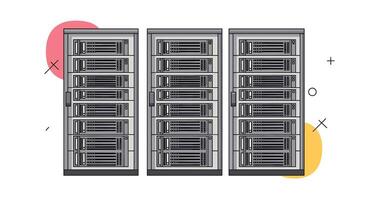 Comprehensive Exploration of Data Centers Essential Hardware Software Network and Management Solutions vector
