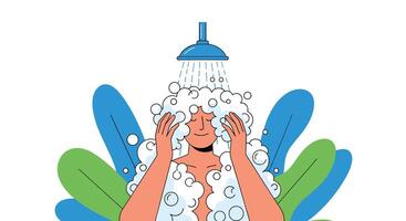 The benefits of washing every day that many people are unaware of vector