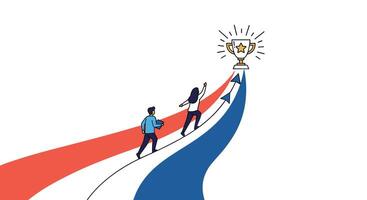 Aspiration to Achieving Goals and Success Through Consistent Growth and Dedicated Efforts vector