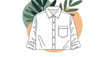 Classic White Button Down Shirt a Versatile Staple for Any Wardrobe and Occasion vector