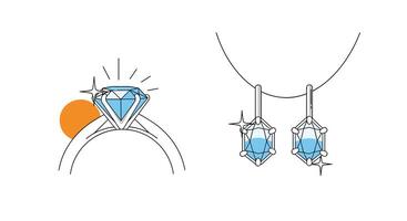 Sparkling Gems A Guide to Choosing the Right Jewelry for Your Style vector