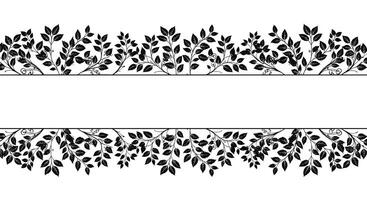 Detailed Illustration of a Leafy Border Design for Invitations or Graphic Templates Creation vector