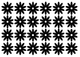 Elegant black and white floral pattern in a grid arrangement suitable for various design applications vector