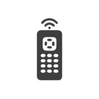 A black and white image of a phone with a wifi symbol vector