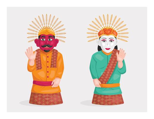 Ondel Ondel Couple Traditional Betawi Cultural puppet