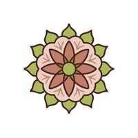 A flower with leaves on it vector