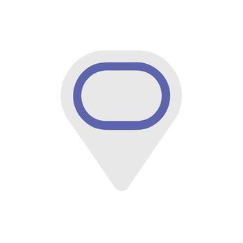 A map pin with a circle on it vector