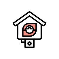 A house with a camera in the window vector