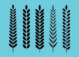 Four Balck Branch and leaves silhouette vector