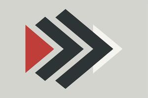 Abstract Red Dark Gray White Chevron Arrows Graphic Icon vector