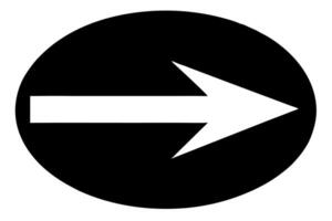 Black Circle White Arrow Next Button Icon vector