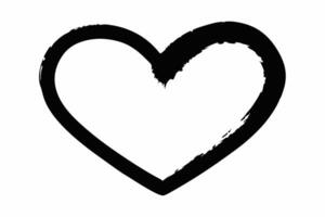 Black Textured Outline Heart Shape Graphic 1 vector