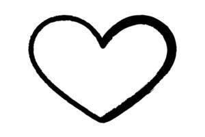 Black Textured Outline Heart Shape Graphic vector