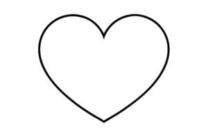 Classic Symmetrical Black Outline Red Heart Shape vector
