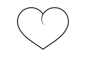 Minimalist Black Line Drawing of a Heart Shape vector