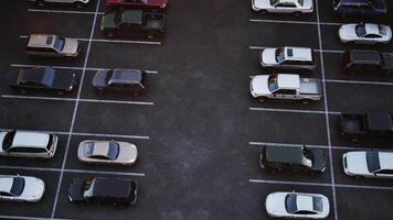 CGI Cars parked in an organized layout at a busy lot during the afternoon video