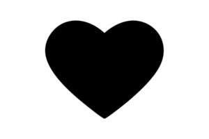 Solid Black Heart Shape Graphic symbol icon vector