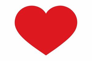 Solid Red Heart Shape Graphic Matte solid color vector