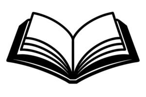 An open book icon on a white background vector