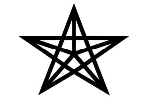 A pentagram star with a pentagram in the middle vector