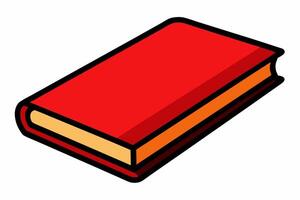 A red book on a white background vector