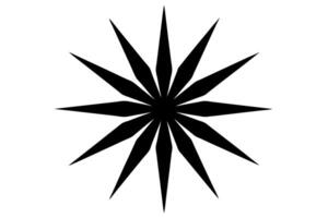 A black and white starburst design vector