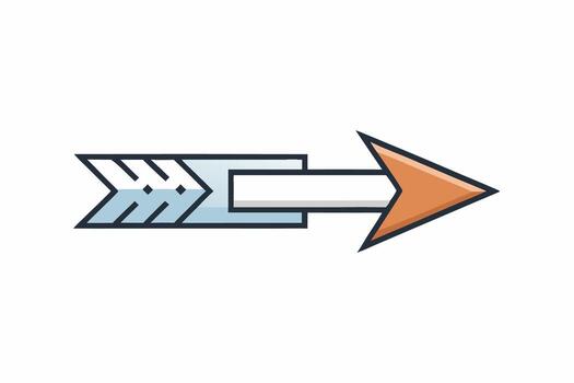 An arrow pointing down with a white background vector