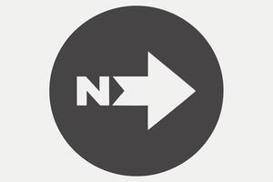 An arrow pointing to the left in a black circle vector