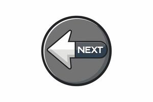 Next button icon illustration illustration vector