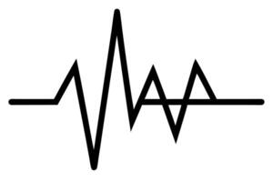 An icon of an ecg wave on a white background vector