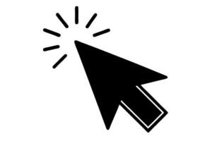 Mouse cursor pointing arrow icon illustration vector