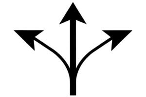 A black and white arrow pointing to the left vector
