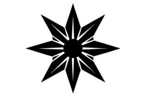 A black and white star with a white background vector