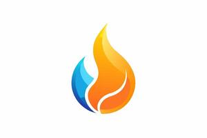 Fire flame logo design vector