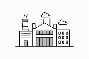 Industrial factory line icon, factory, factory, factory line, factory, factory line, factory, vector