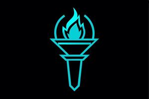 The torch icon vector