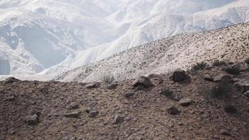 CGI Pamir Mountains rugged landscape in early morning light video