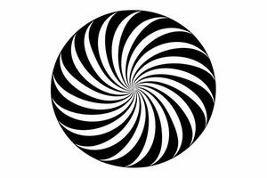 A black and white image of a spiral design vector