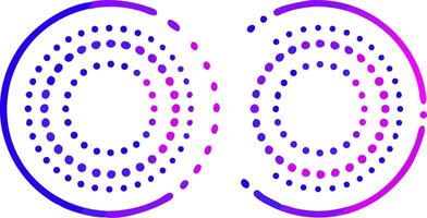 Two circles with dots on them are shown vector