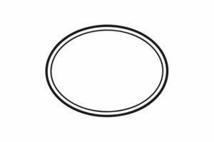 A black and white drawing of a circle vector