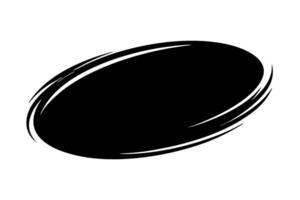 A black oval with a white background vector