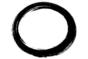 An image of a circle with a brush stroke vector