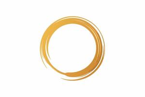 A golden circle with a white background vector