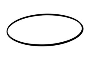 A black and white oval on a white background vector